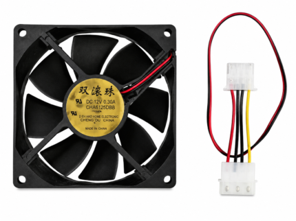 مروحة تبريد للكمبيوتر 12V مقاس 120mm مع كابل تحويل Molex – Cooling Fan