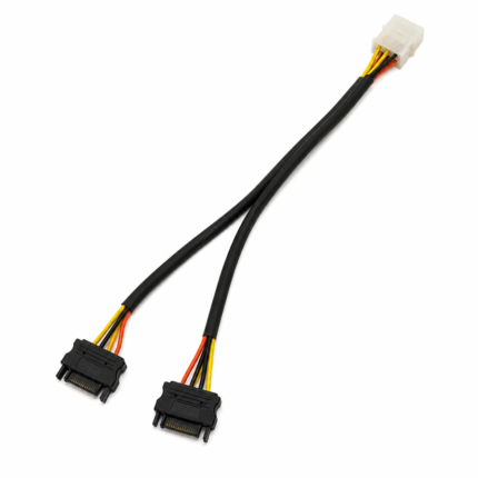 كابل طاقة SATA مزدوج – موصل واحد إلى 2 SATA Power