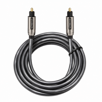 كابل صوت أوبتيكال رقمي فايبر ماركة إيفركين ( 5m EVERKIN Digital Optical Audio Toslink Cable)