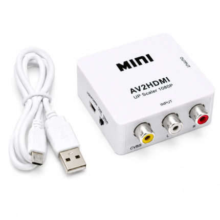 محول الفيديو الرقمي من AV إلى HDMI مع داعم دقة 1080P (Mini AV2HDMI Video Converter)