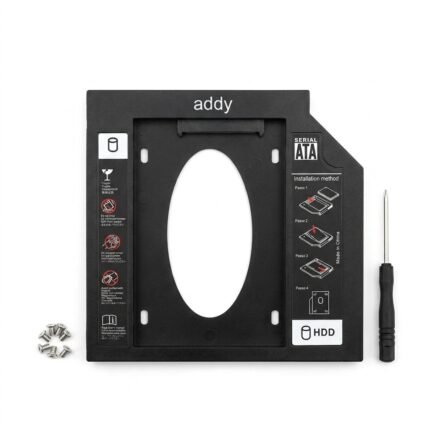 إطار تركيب هارد إضافي للابتوب بمكان محرك الأقراص HDD / SSD Caddy Serial ATA