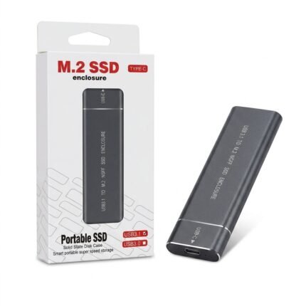 راكة / كيسة خارجية لهارد M.2 NGFF SSD بمنفذ Type-C مع أدوات التثبيت (M.2 NGFF SSD Enclosure Type-C)