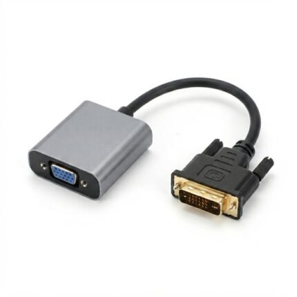 محول وعرض فيديو عالي الجودة - كابل تحويل من DVI-D ذكر إلى VGA أنثى - يدعم دقة 1080 بكسل وتوصيل فوري