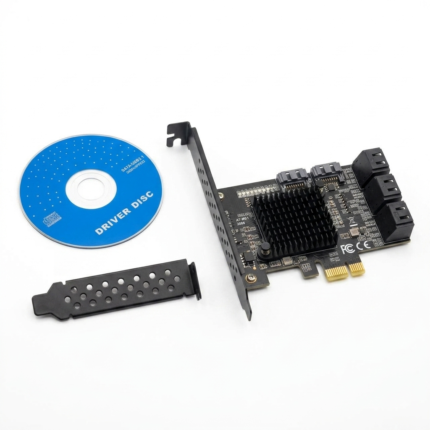 كارت توسعة SATA III PCIe للكمبيوتر – 6 منافذ SATA – كارت تحكم وتوسعة التخزين